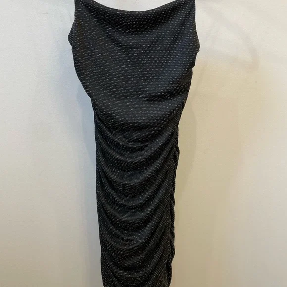 princess polly reeva mini dress black MACloth Off the Shoulder V Neck Sequin Cocktail Dress Black Mini Forma main image 0